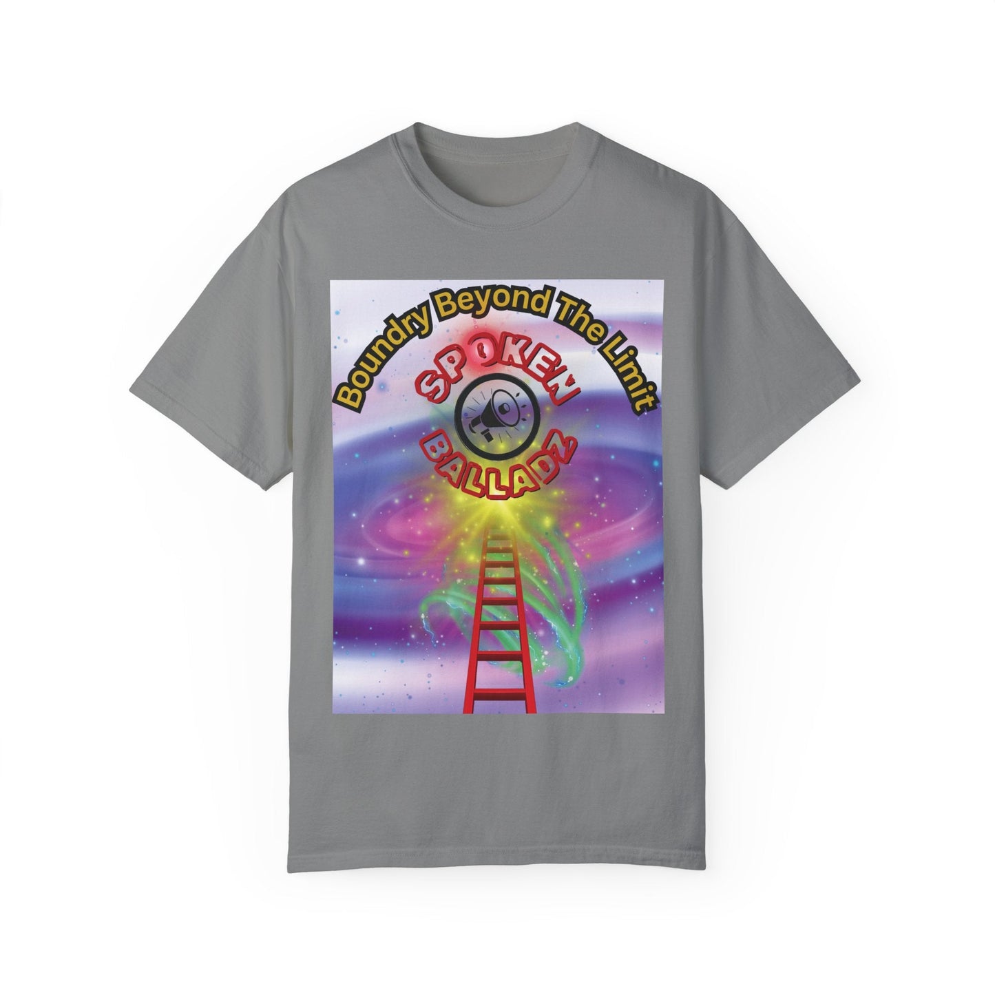 Spoken Balladz Unisex Garment-Dyed 'Ladder 2 Success' T-Shirt Printify