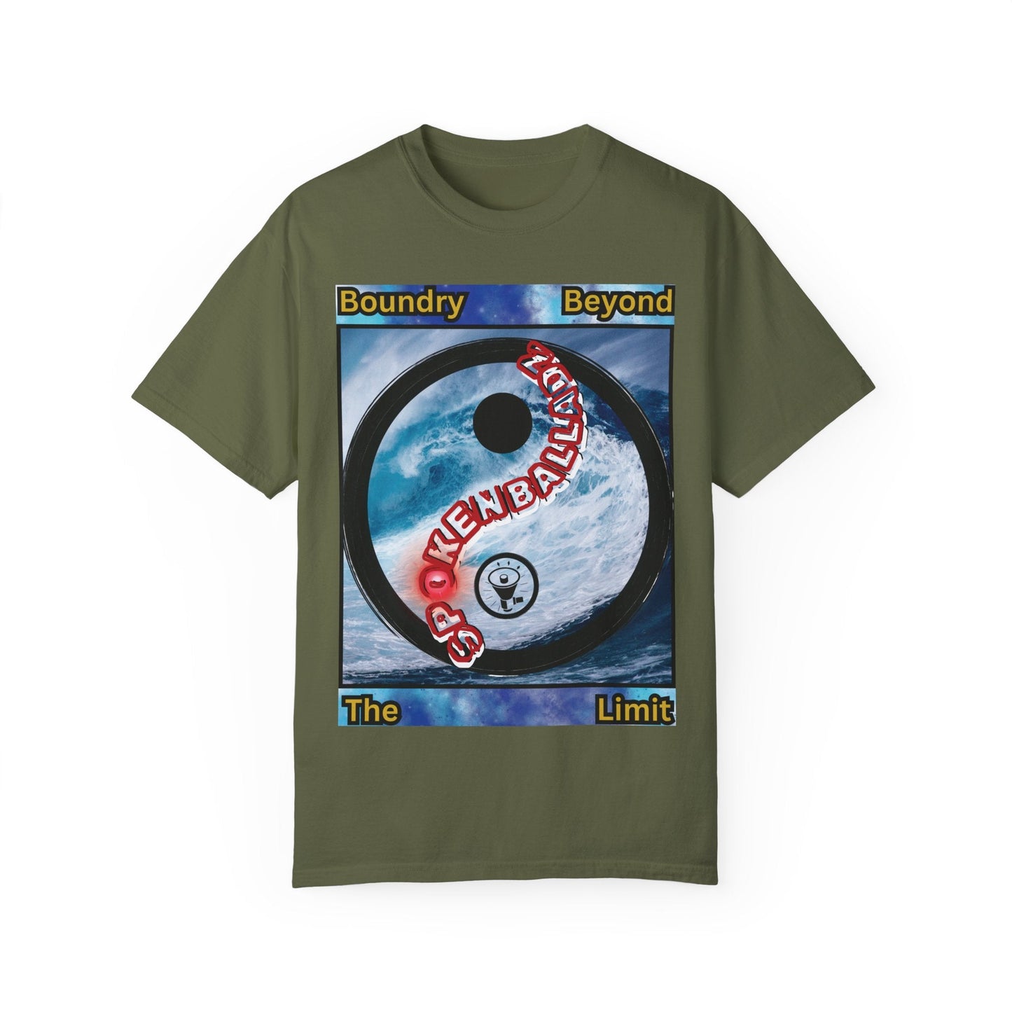 Spoken Balladz Unisex Garment-Dyed 'Ying Yang' T-Shirt Printify