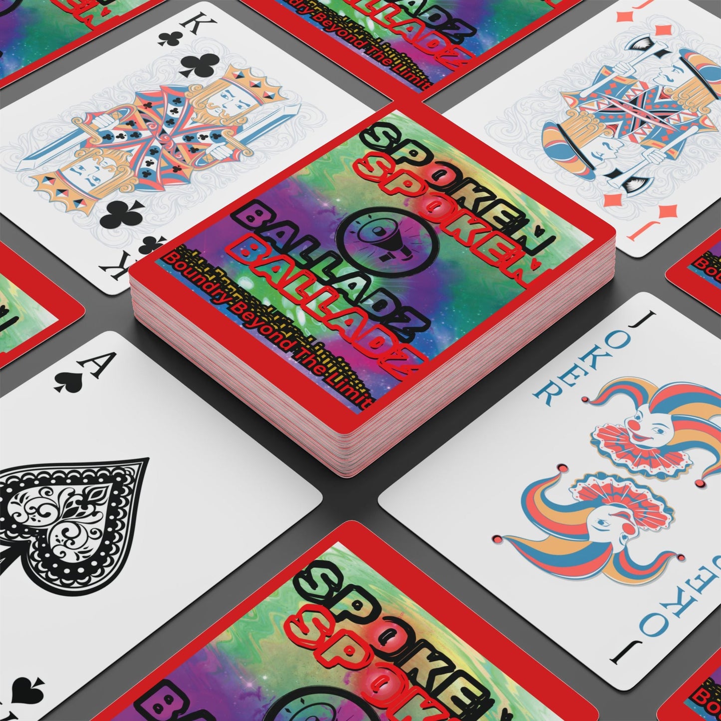 Spoken Balladz 'Say It Twice' Playing Cards Printify