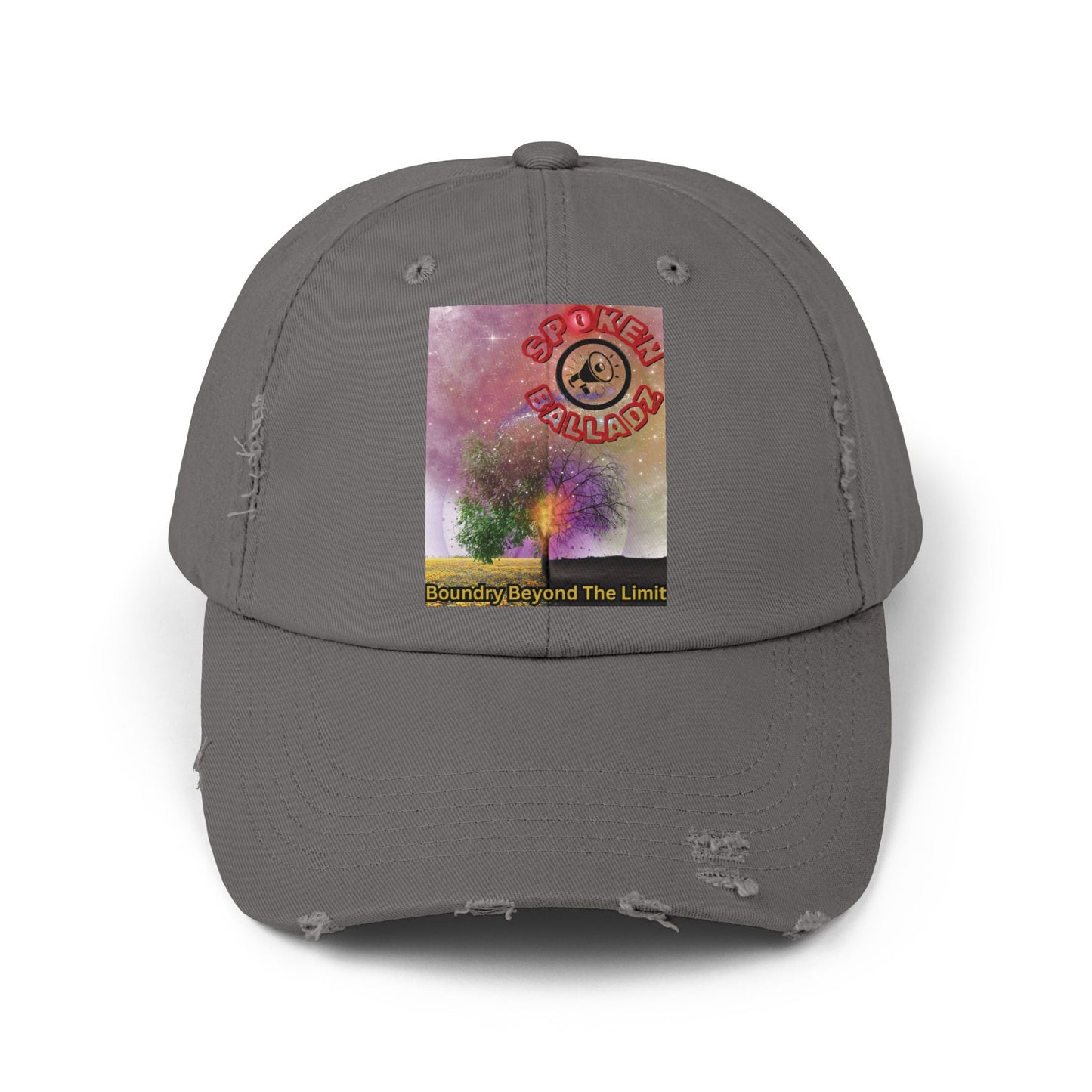 Spoken Balladz 'Spark Of Life' Unisex Distressed Cap Printify