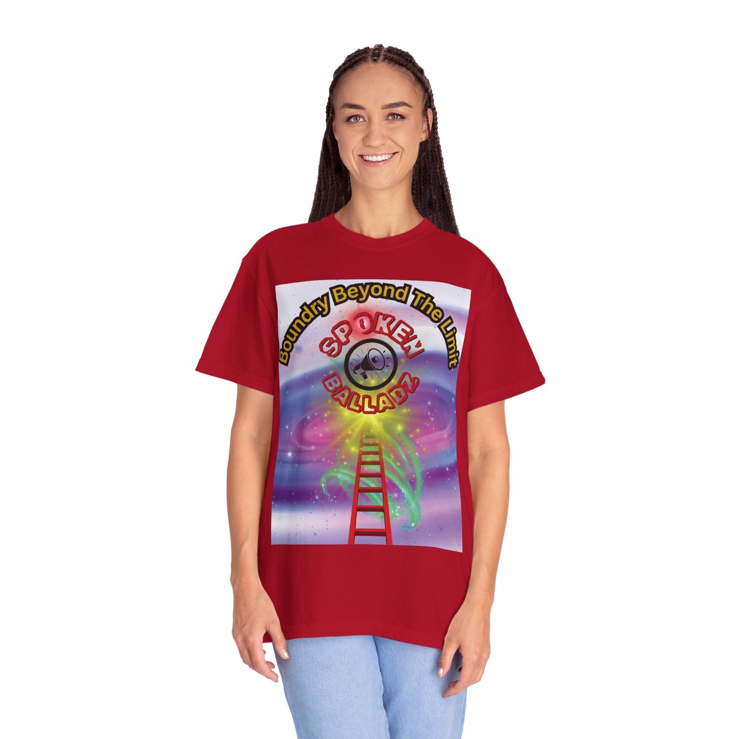 Spoken Balladz Unisex Garment-Dyed 'Ladder 2 Success' T-Shirt Printify