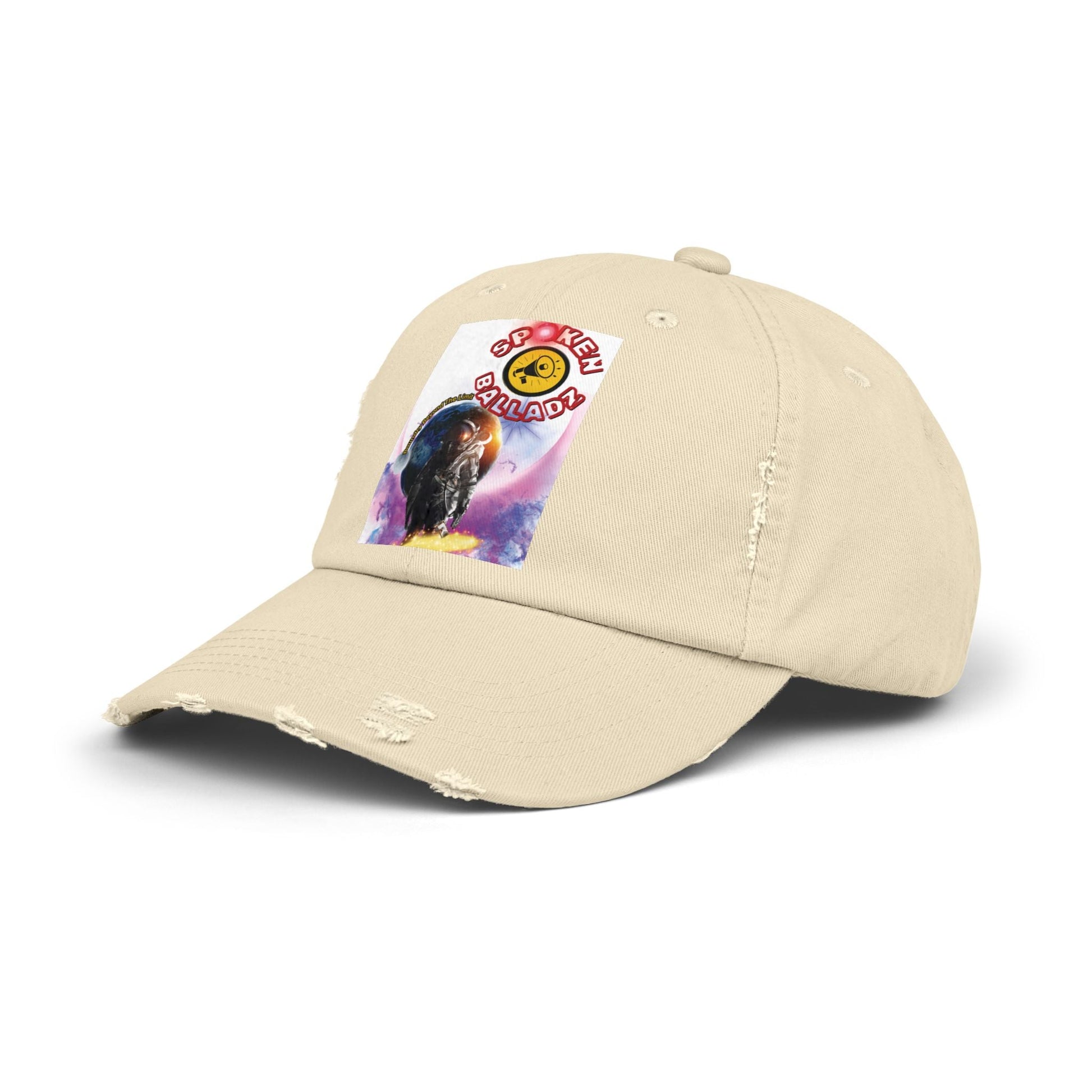 Spoken Balladz 'Cosmic Astronaut' Unisex Distressed Cap Printify