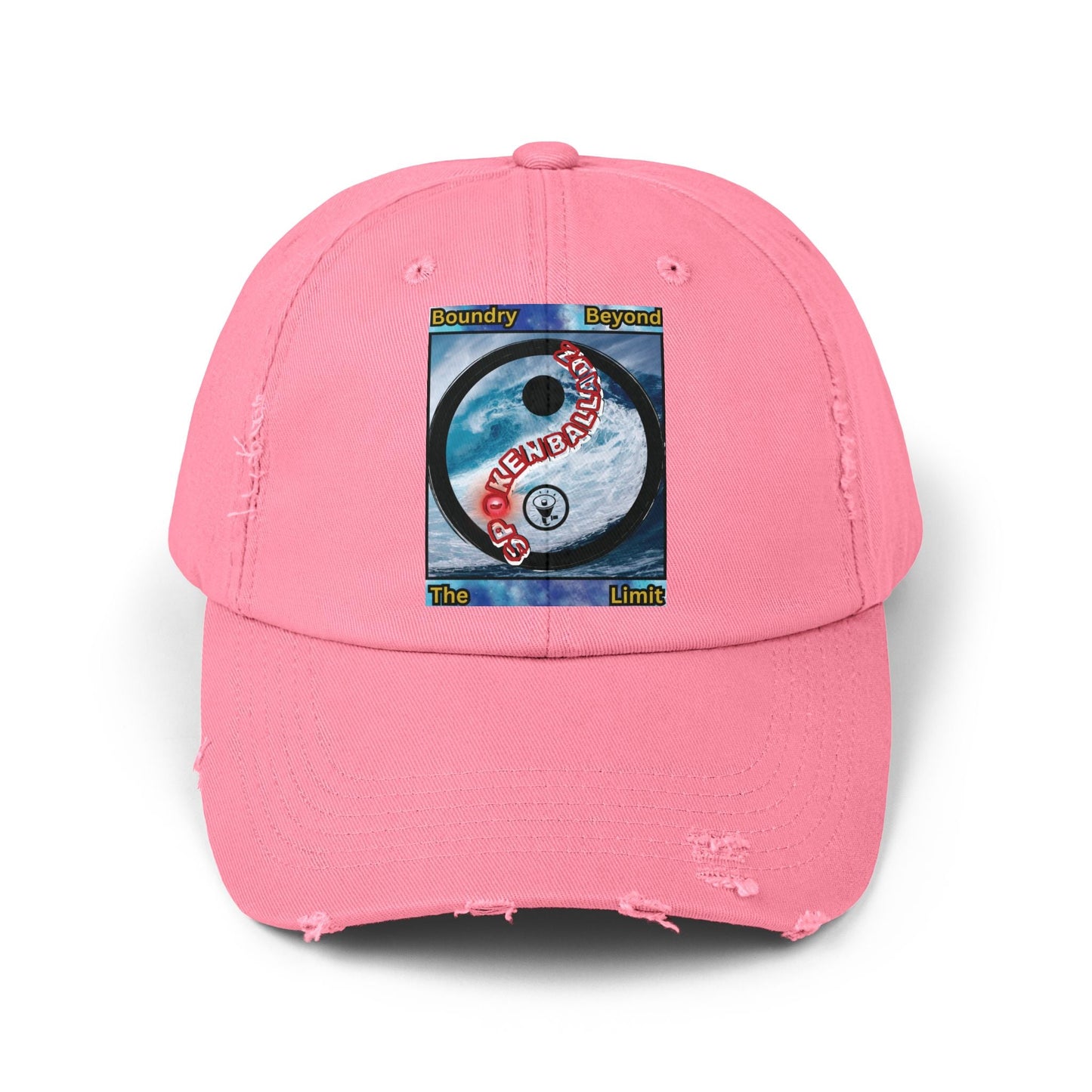 Spoken Balladz 'Ying~Yang' Unisex Distressed Cap Printify