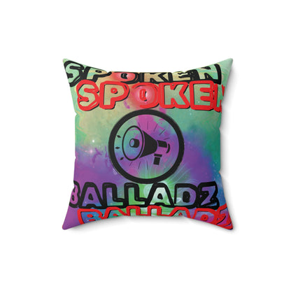 Spoken Balladz 'Say It Twice X Signature Logo' Cushion Printify