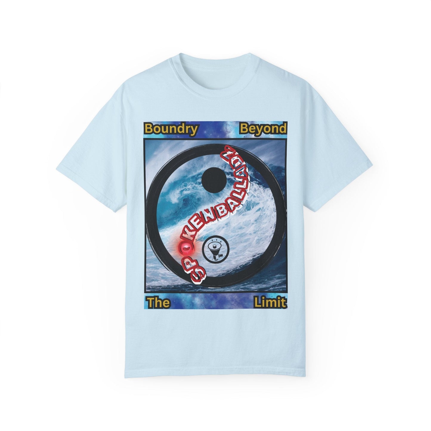 Spoken Balladz Unisex Garment-Dyed 'Ying Yang' T-Shirt Printify