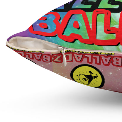 Spoken Balladz 'Say It Twice X Signature Logo' Cushion Printify