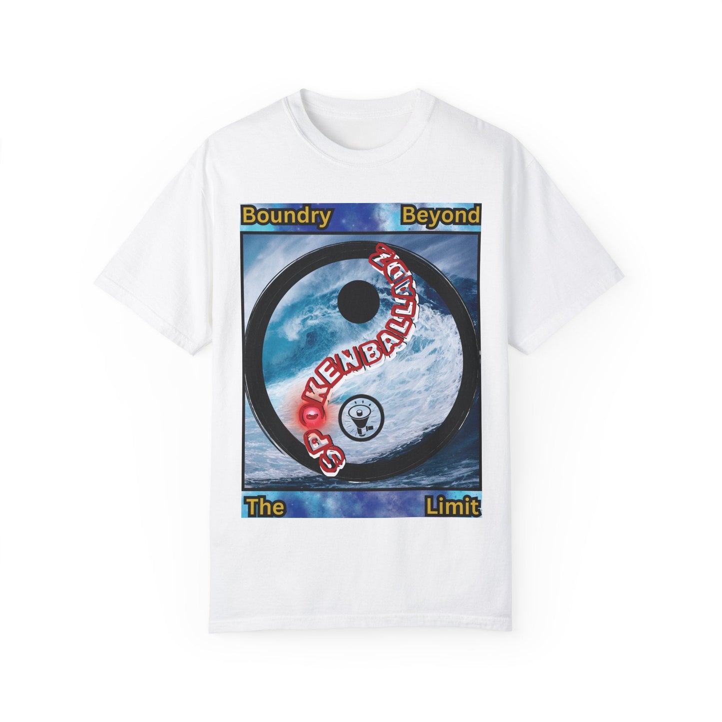 Spoken Balladz Unisex Garment-Dyed 'Ying Yang' T-Shirt Printify