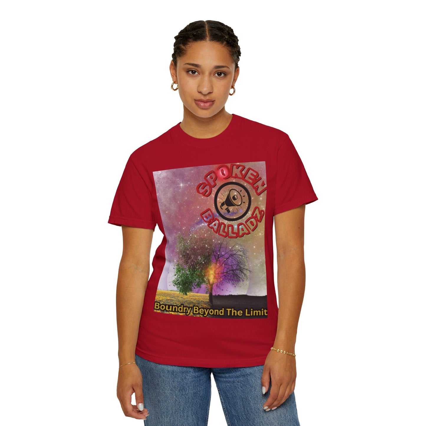 Spoken Balladz Unisex Garment-Dyed 'Spark Of Life' T-Shirt Printify