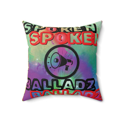 Spoken Balladz 'Say It Twice X Signature Logo' Cushion Printify