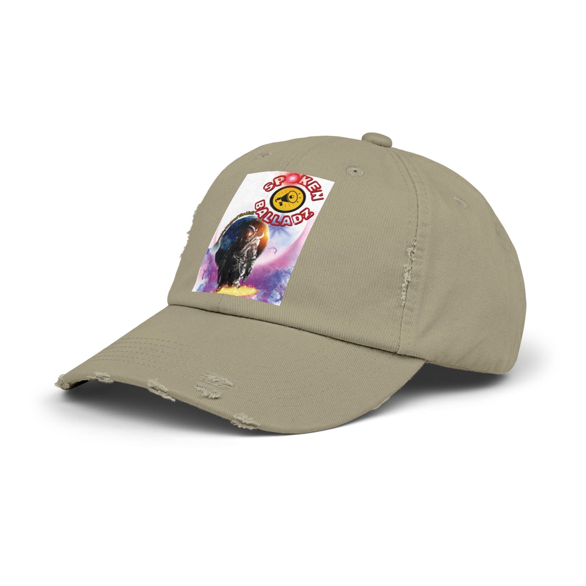 Spoken Balladz 'Cosmic Astronaut' Unisex Distressed Cap Printify