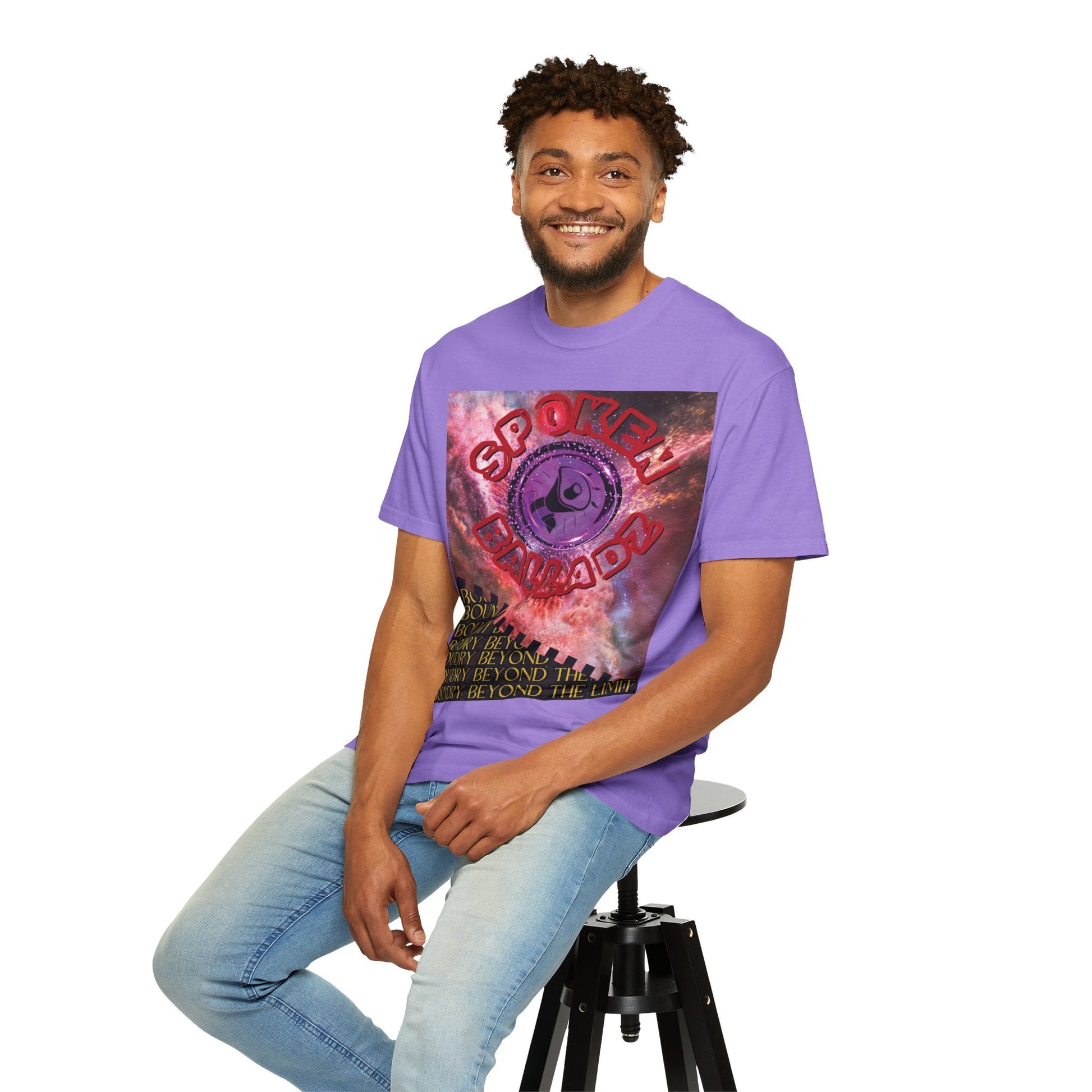 Spoken Balladz Unisex Garment-Dyed 'Sound Of Creation' T-Shirt Printify