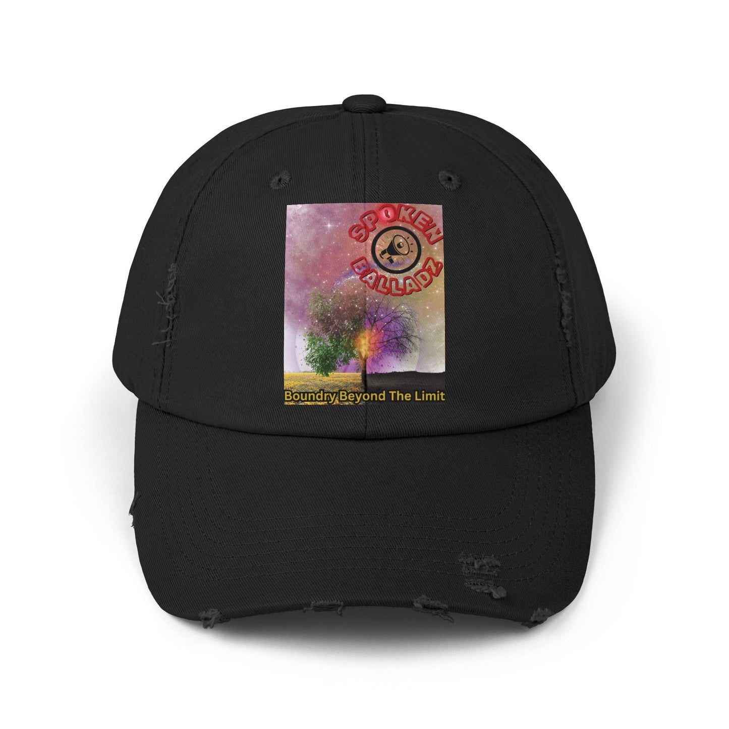 Spoken Balladz 'Spark Of Life' Unisex Distressed Cap Printify