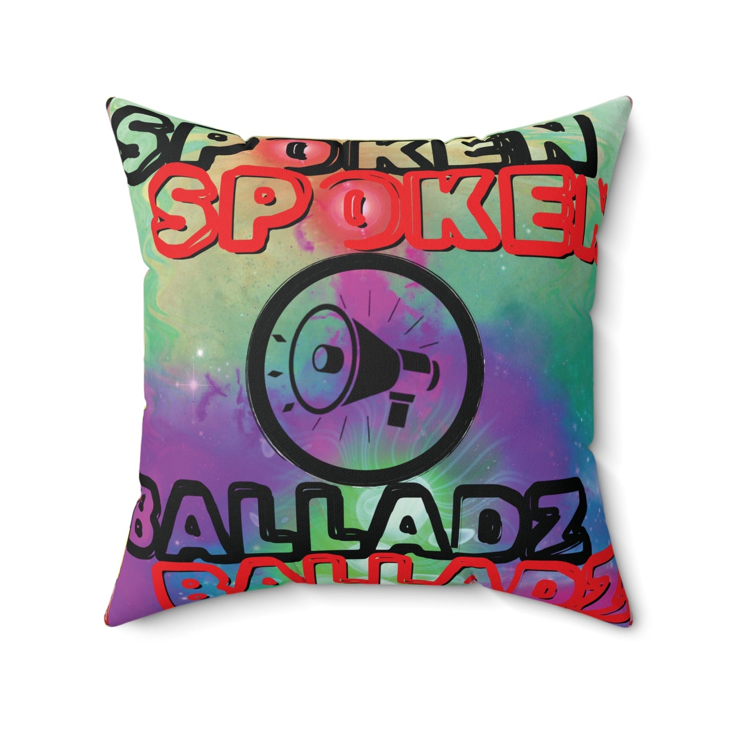 Spoken Balladz 'Say It Twice X Signature Logo' Cushion Printify