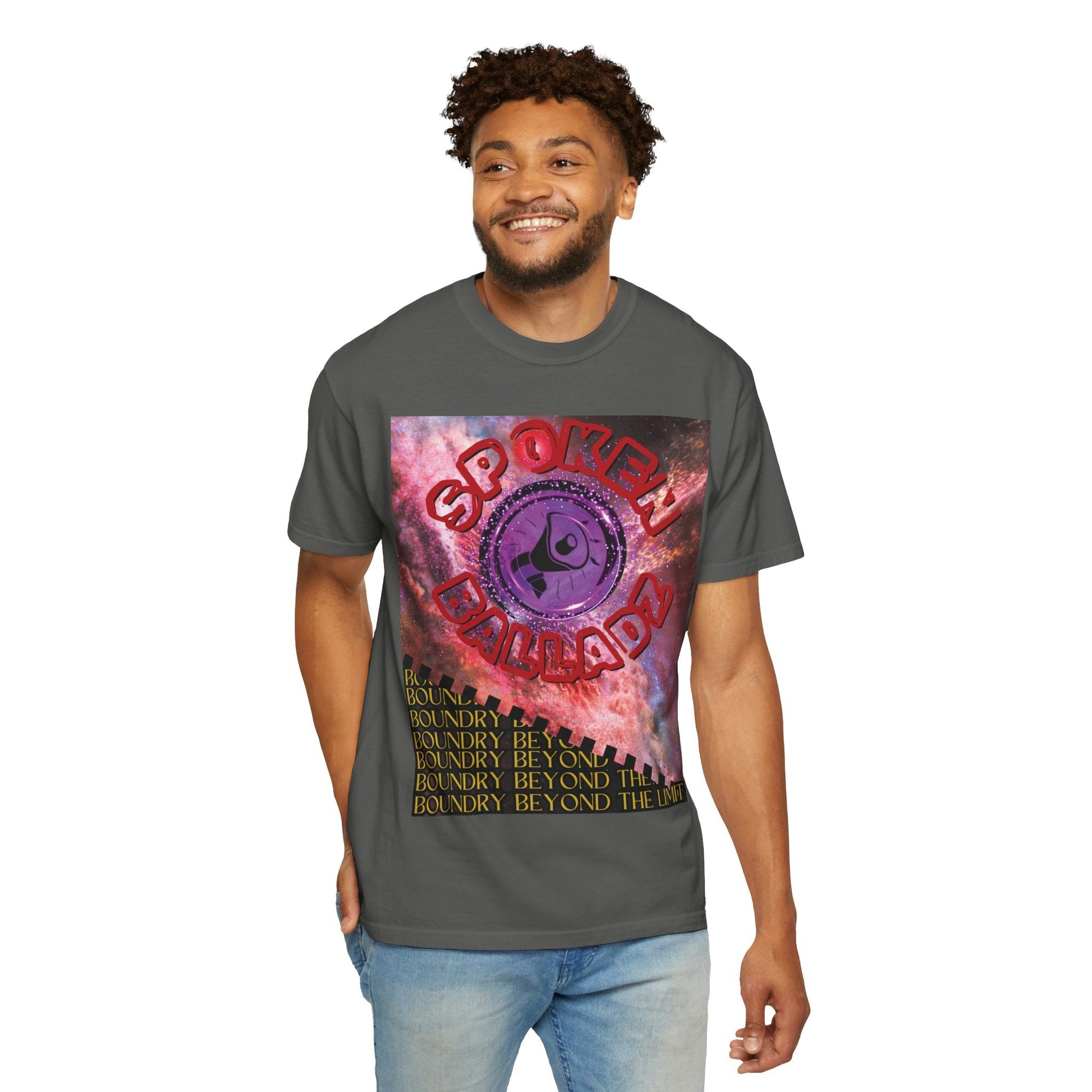 Spoken Balladz Unisex Garment-Dyed 'Sound Of Creation' T-Shirt Printify