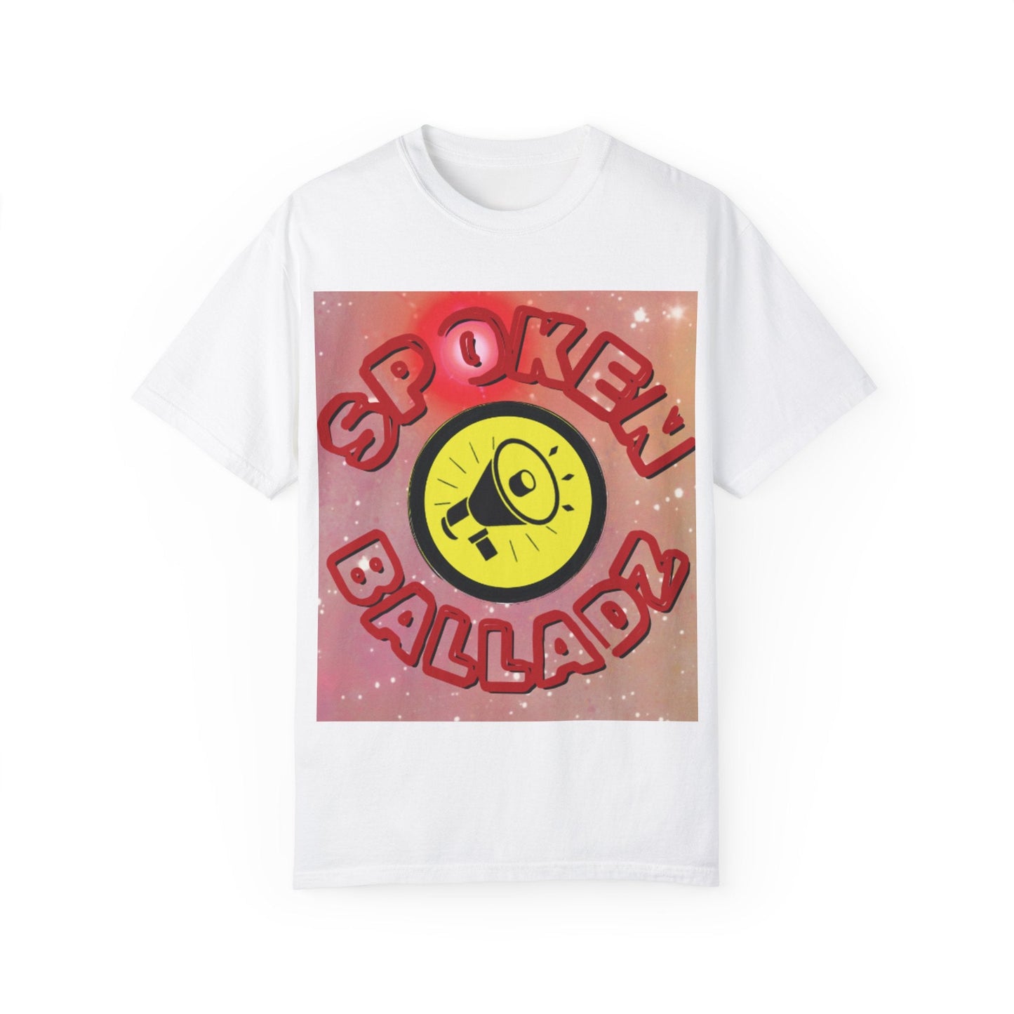 Spoken Balladz Unisex Garment-Dyed 'Signature Logo' T-Shirt Printify