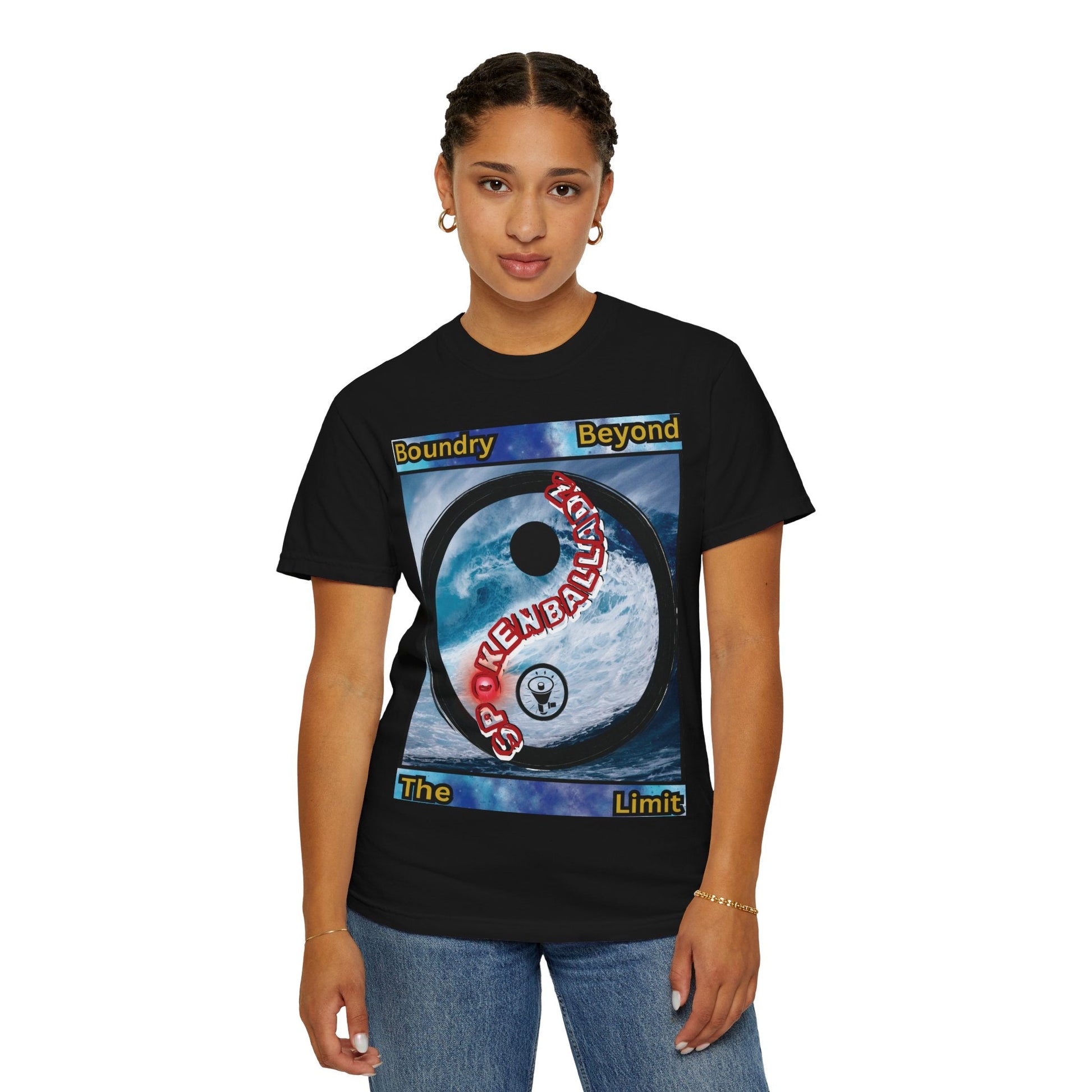 Spoken Balladz Unisex Garment-Dyed 'Ying Yang' T-Shirt Printify