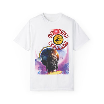 Spoken Balladz Unisex Garment-Dyed 'Cosmic Astronaut' T-Shirt Printify