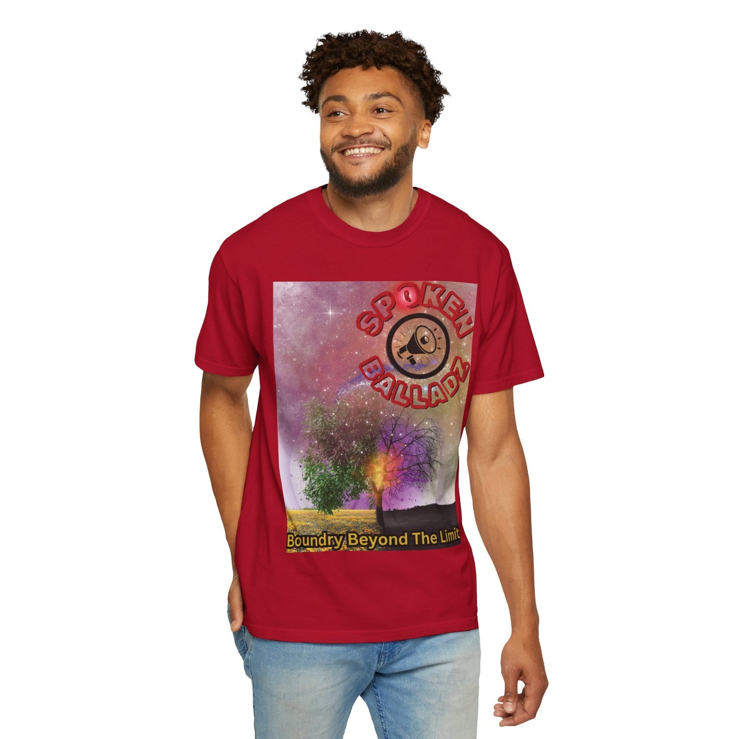 Spoken Balladz Unisex Garment-Dyed 'Spark Of Life' T-Shirt Printify