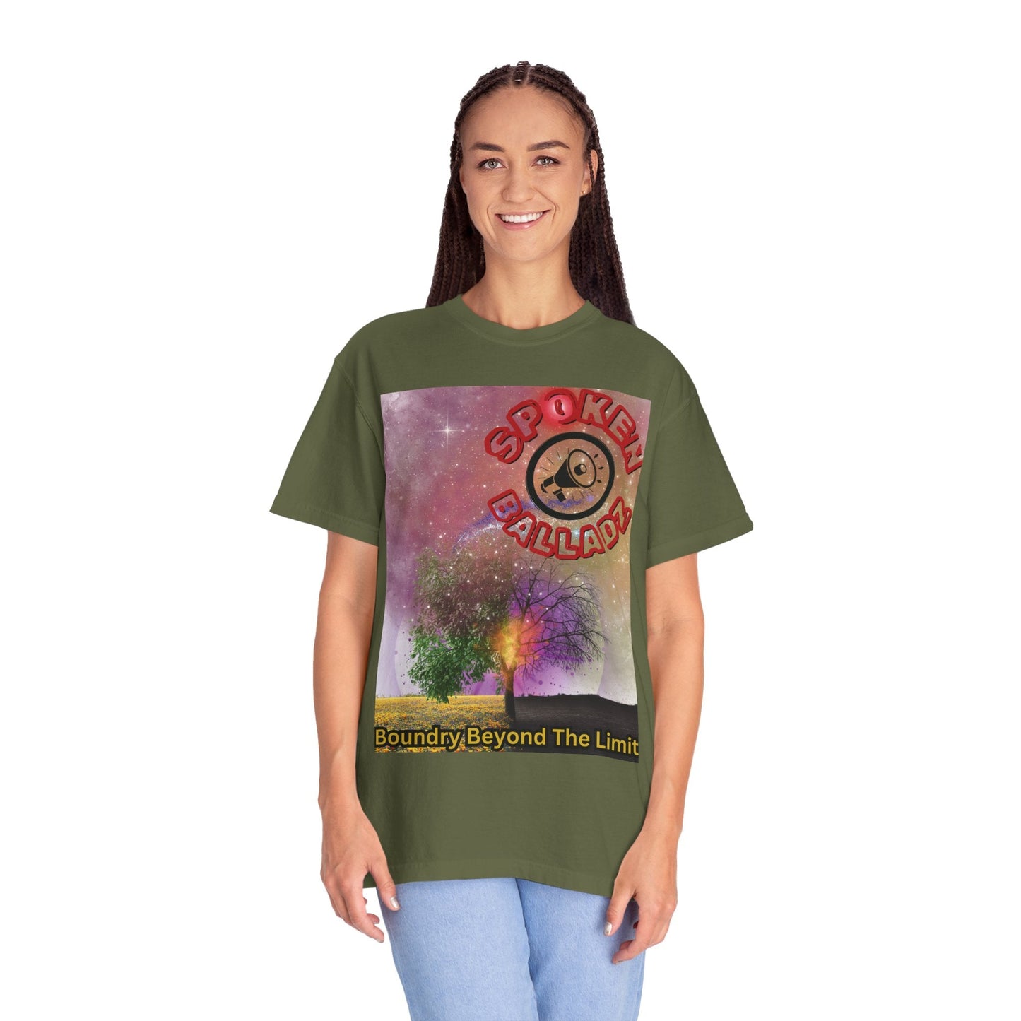 Spoken Balladz Unisex Garment-Dyed 'Spark Of Life' T-Shirt Printify