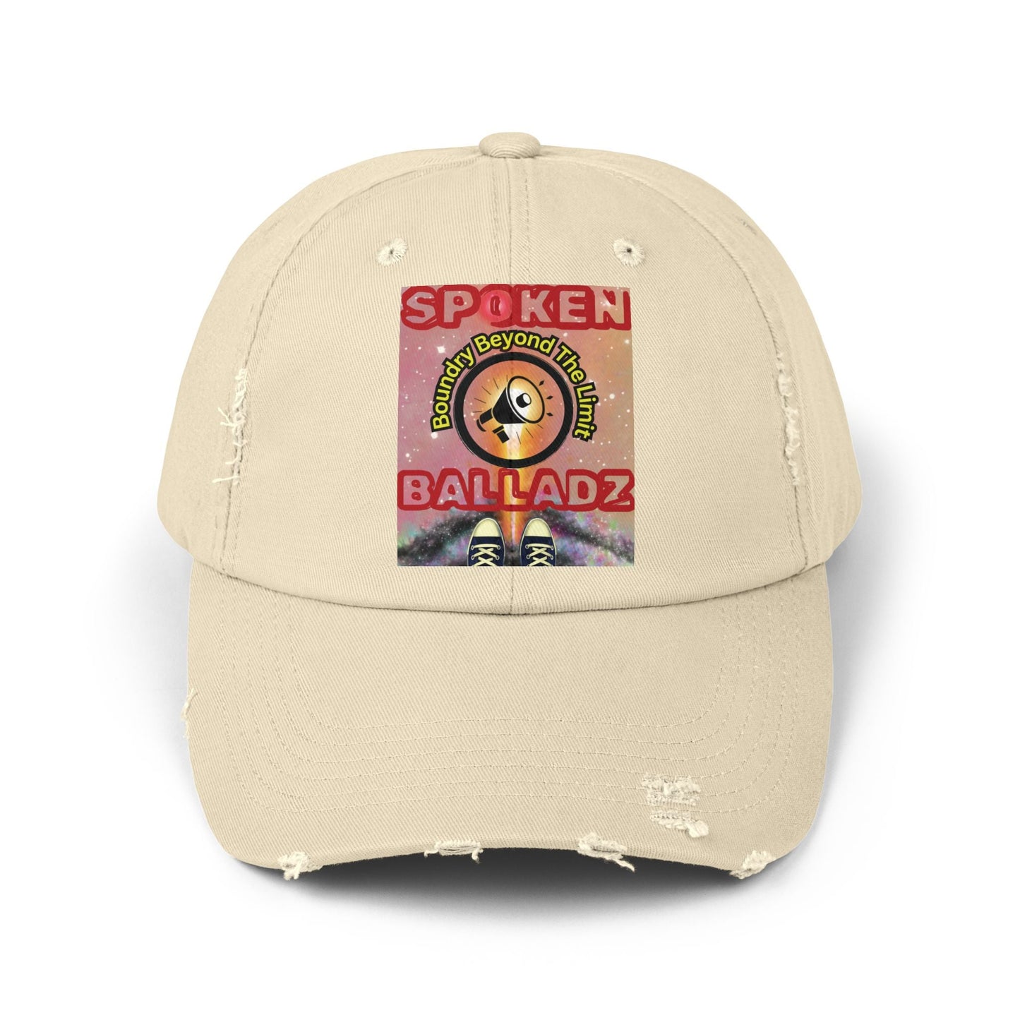 Spoken Balladz 'Universe At Your Feet' Distressed Cap Printify