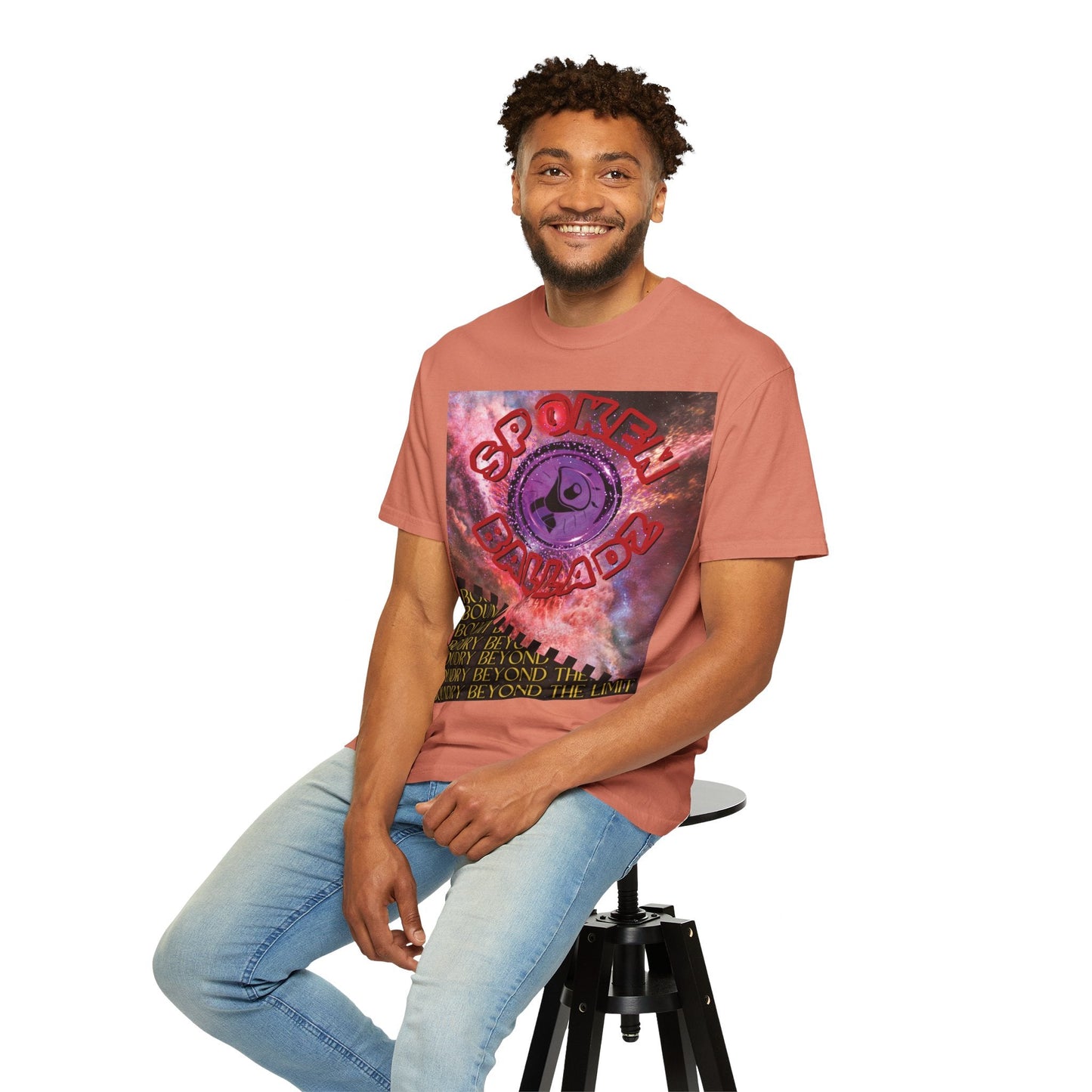 Spoken Balladz Unisex Garment-Dyed 'Sound Of Creation' T-Shirt Printify