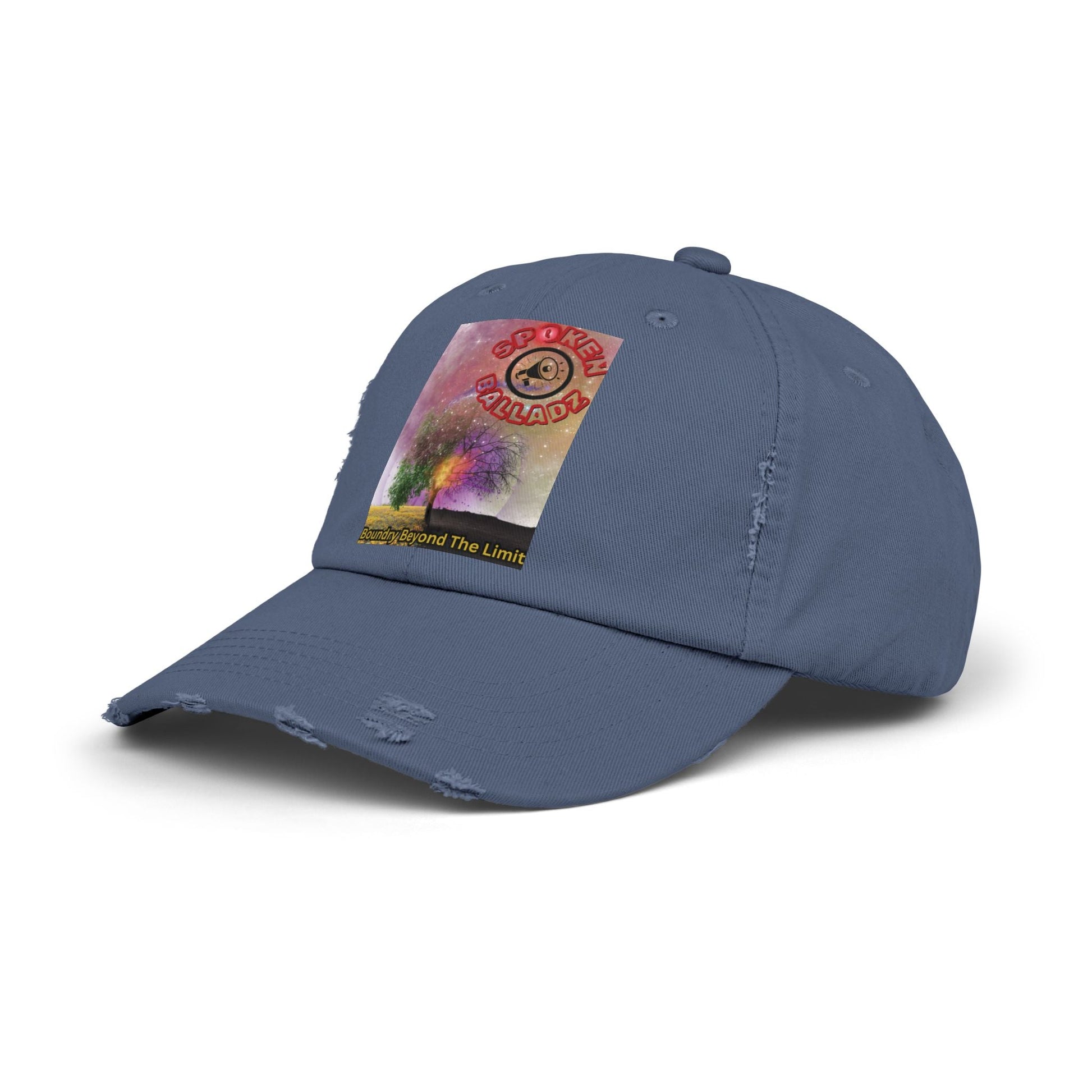 Spoken Balladz 'Spark Of Life' Unisex Distressed Cap Printify