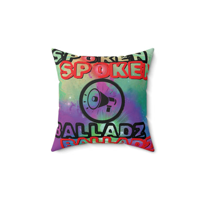 Spoken Balladz 'Say It Twice X Signature Logo' Cushion Printify