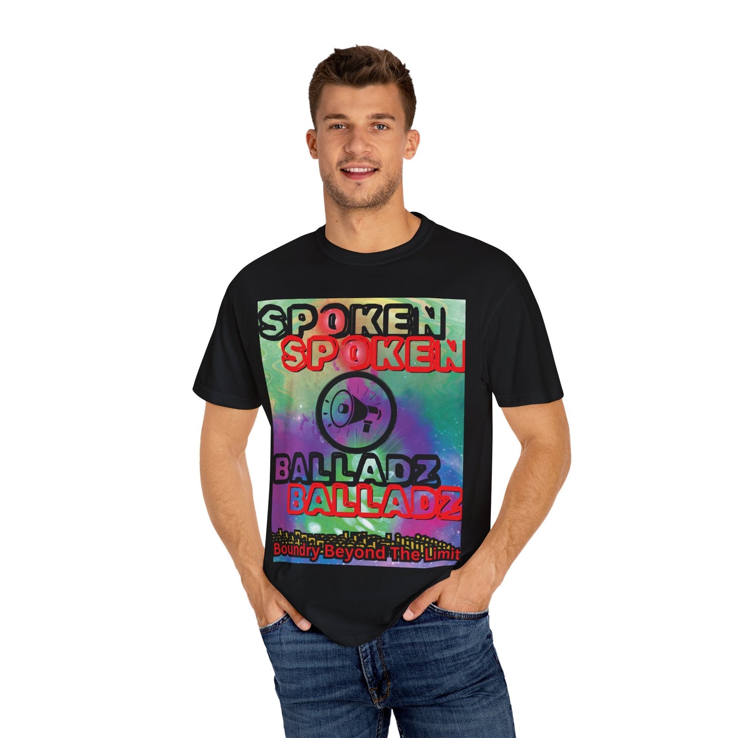 Spoken Balladz Unisex Garment-Dyed 'Say It Twice' T-Shirt Printify