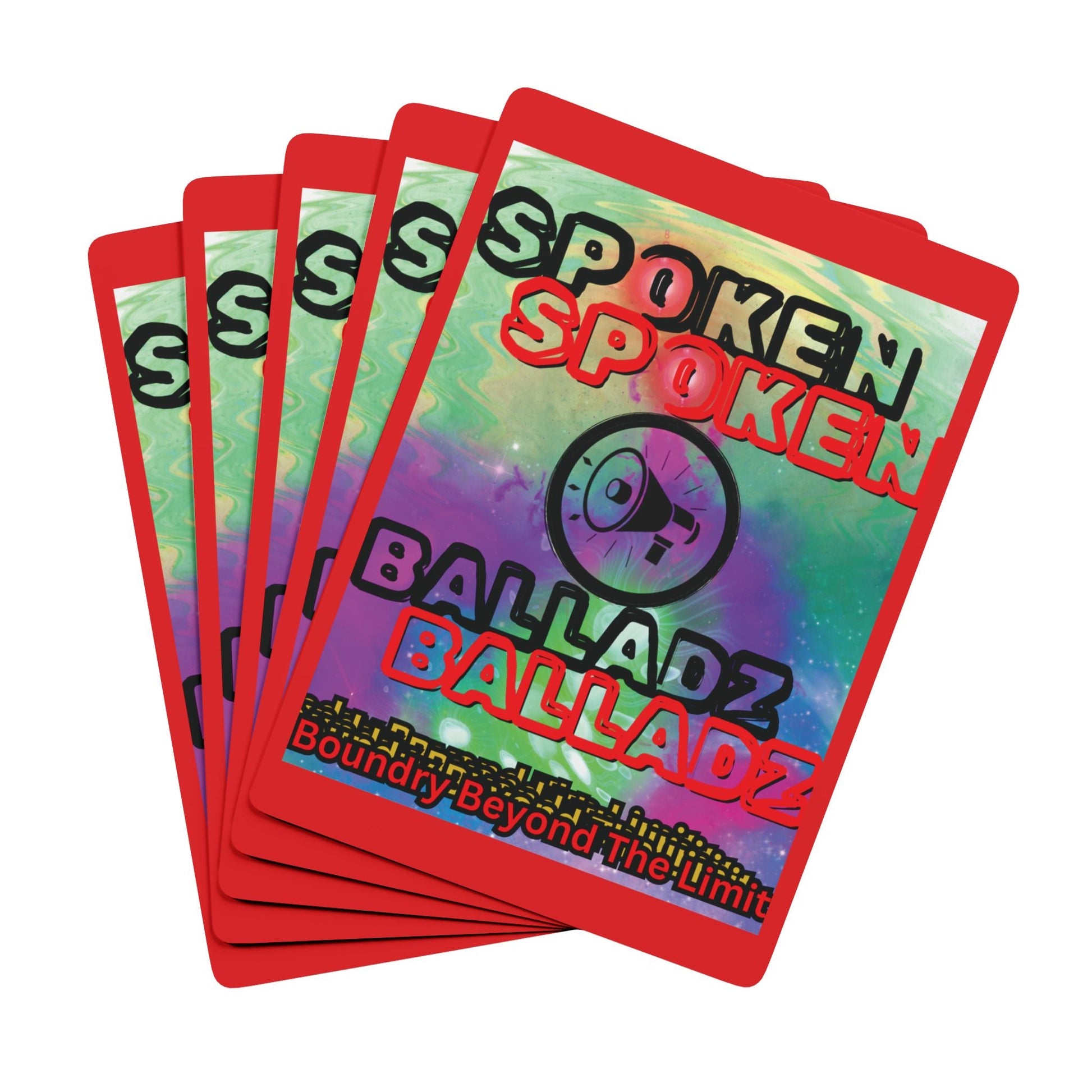 Spoken Balladz 'Say It Twice' Playing Cards Printify