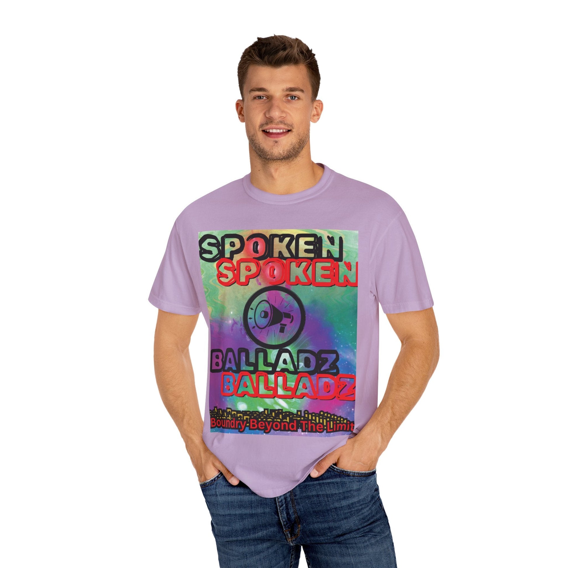 Spoken Balladz Unisex Garment-Dyed 'Say It Twice' T-Shirt Printify