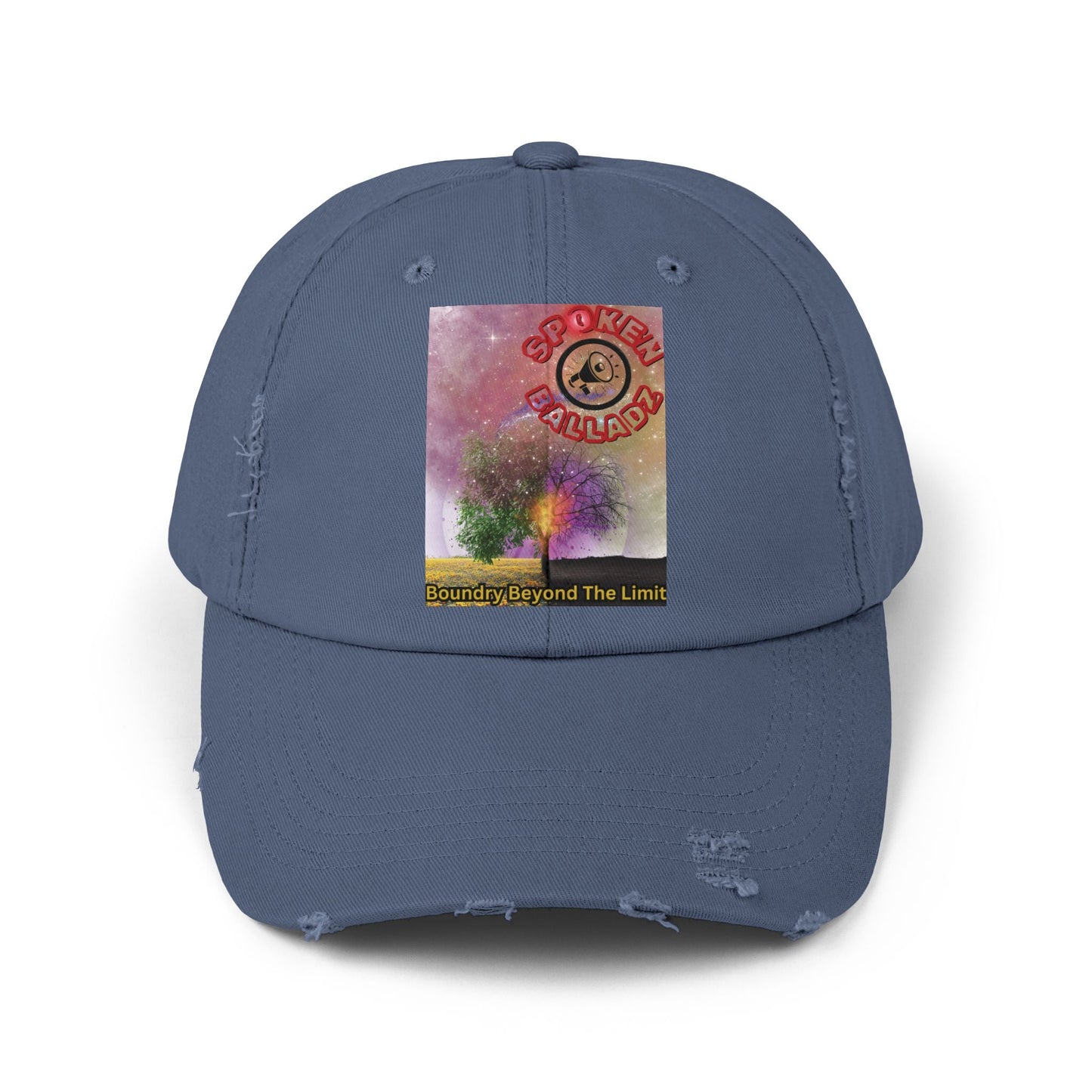 Spoken Balladz 'Spark Of Life' Unisex Distressed Cap Printify