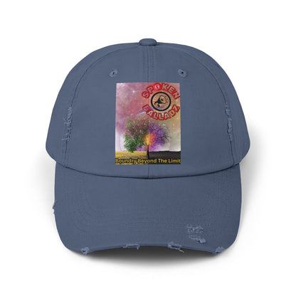 Spoken Balladz 'Spark Of Life' Unisex Distressed Cap Printify