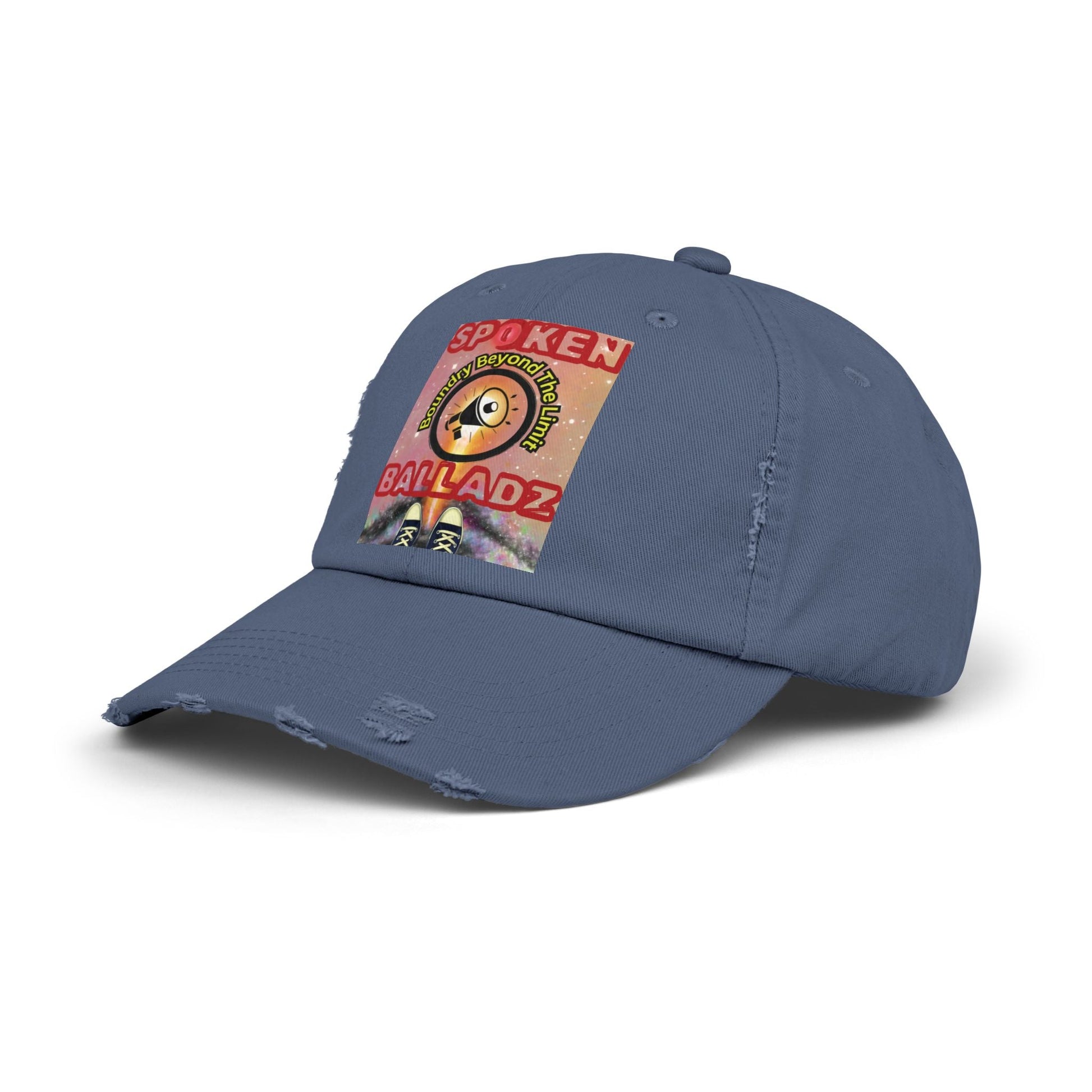 Spoken Balladz 'Universe At Your Feet' Distressed Cap Printify