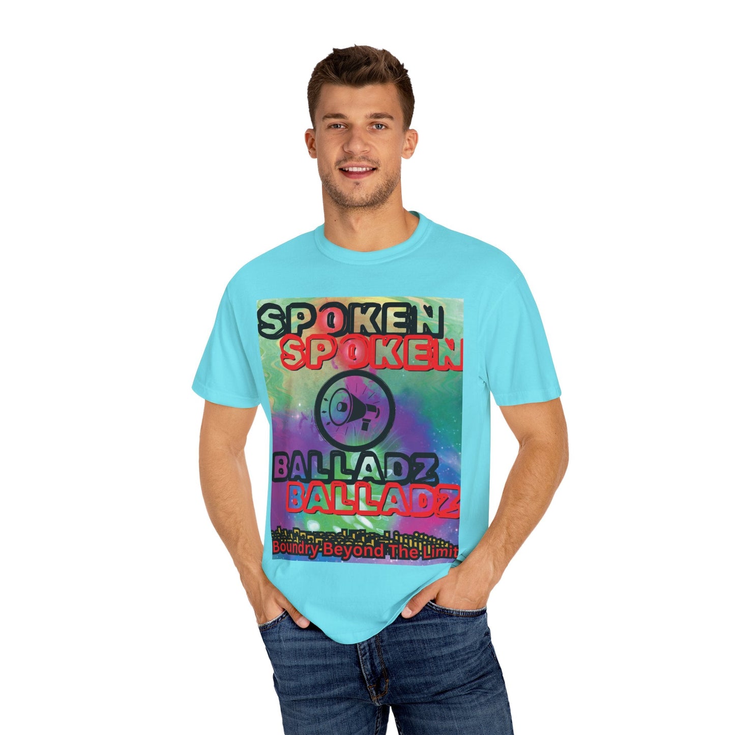 Spoken Balladz Unisex Garment-Dyed 'Say It Twice' T-Shirt Printify