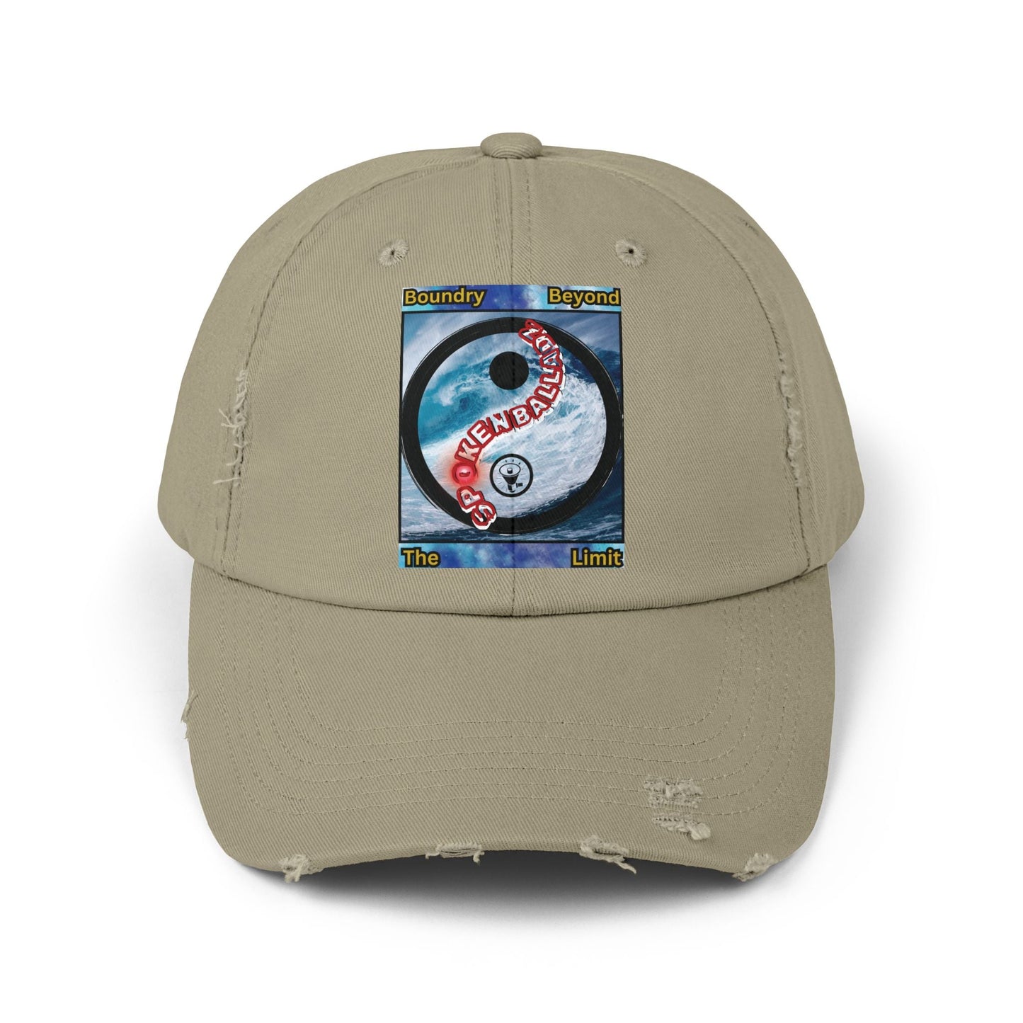 Spoken Balladz 'Ying~Yang' Unisex Distressed Cap Printify