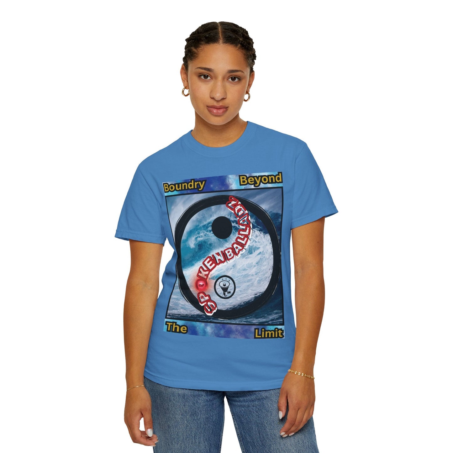 Spoken Balladz Unisex Garment-Dyed 'Ying Yang' T-Shirt Printify