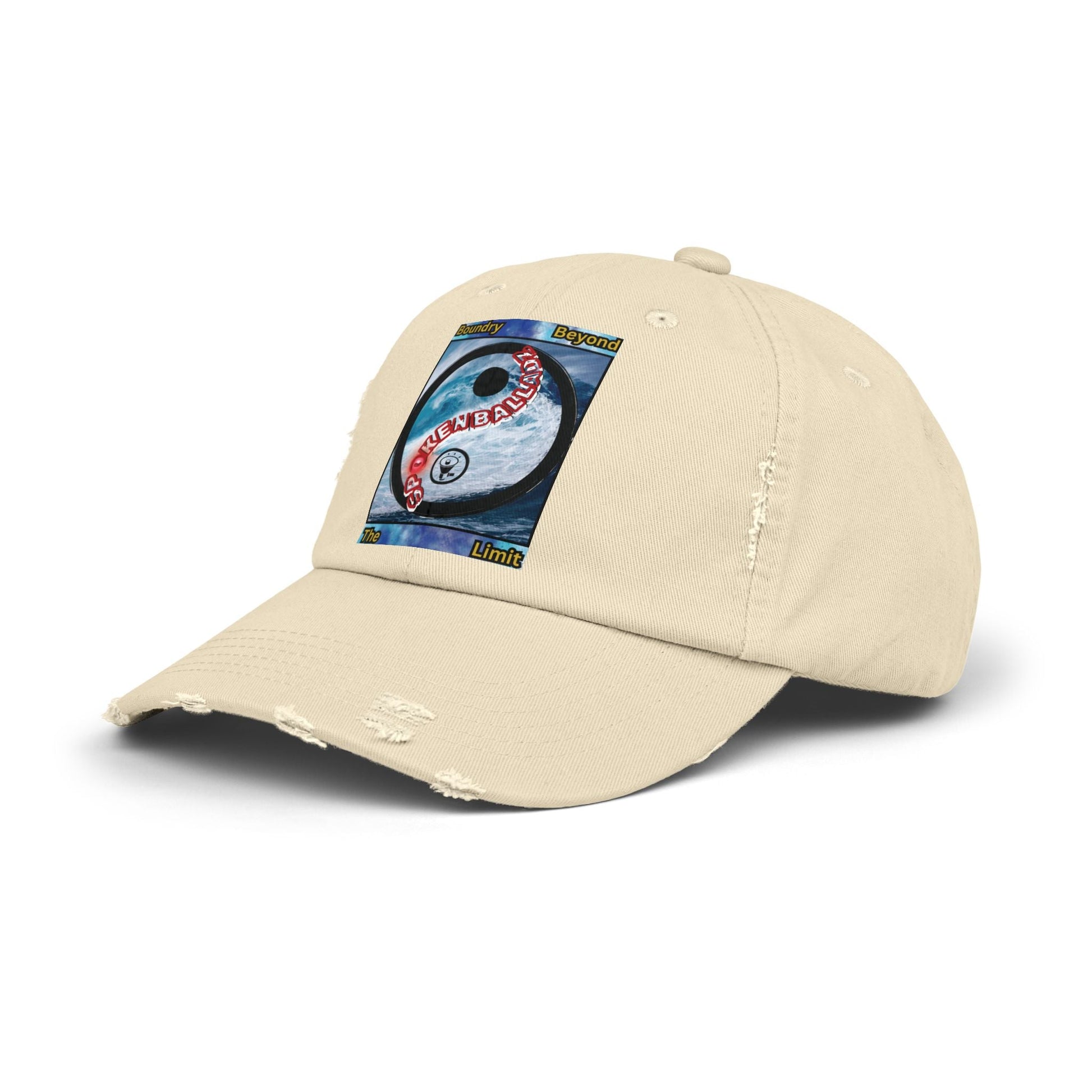 Spoken Balladz 'Ying~Yang' Unisex Distressed Cap Printify