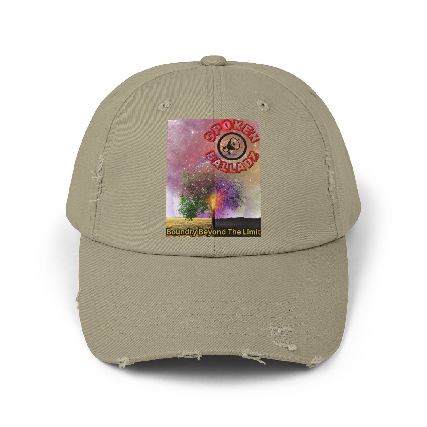 Spoken Balladz 'Spark Of Life' Unisex Distressed Cap Printify