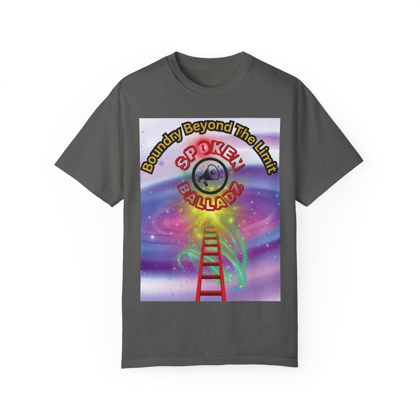 Spoken Balladz Unisex Garment-Dyed 'Ladder 2 Success' T-Shirt Printify