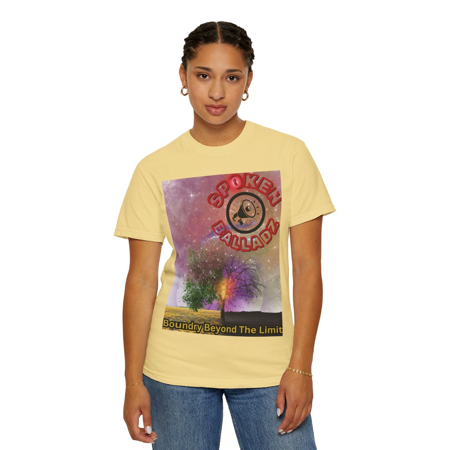 Spoken Balladz Unisex Garment-Dyed 'Spark Of Life' T-Shirt Printify