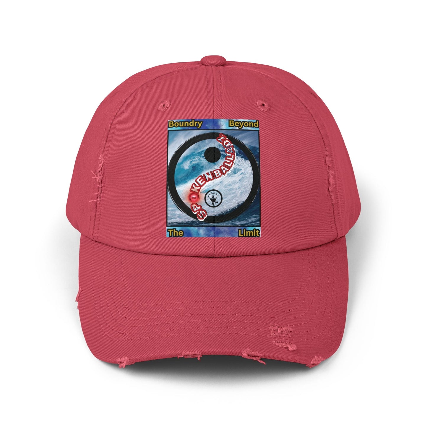 Spoken Balladz 'Ying~Yang' Unisex Distressed Cap Printify