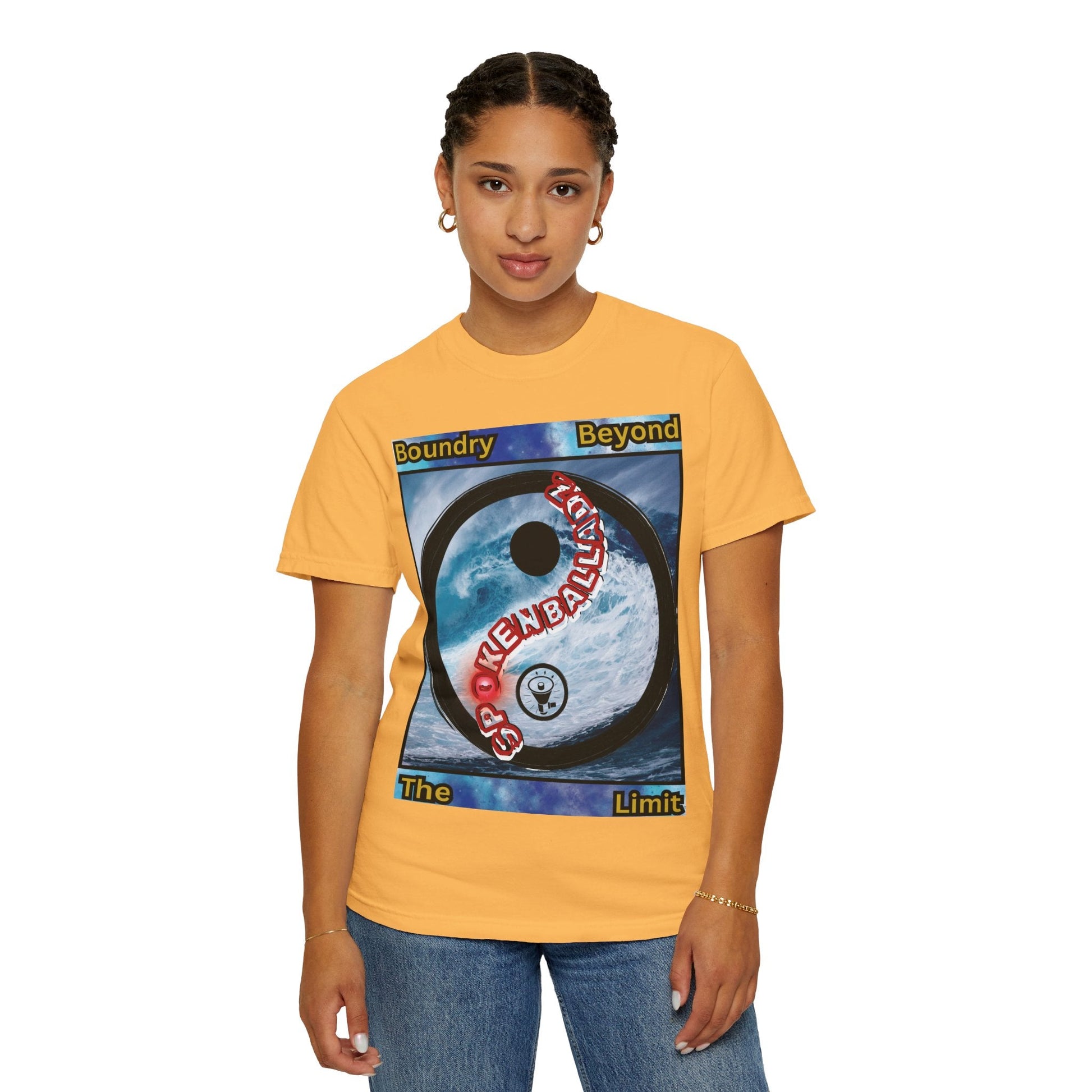 Spoken Balladz Unisex Garment-Dyed 'Ying Yang' T-Shirt Printify