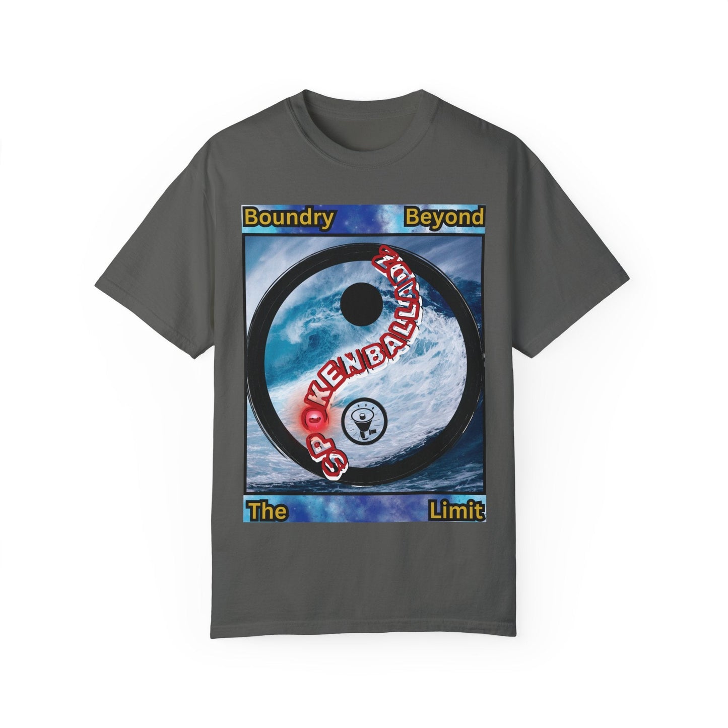 Spoken Balladz Unisex Garment-Dyed 'Ying Yang' T-Shirt Printify