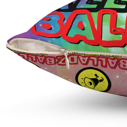 Spoken Balladz 'Say It Twice X Signature Logo' Cushion Printify