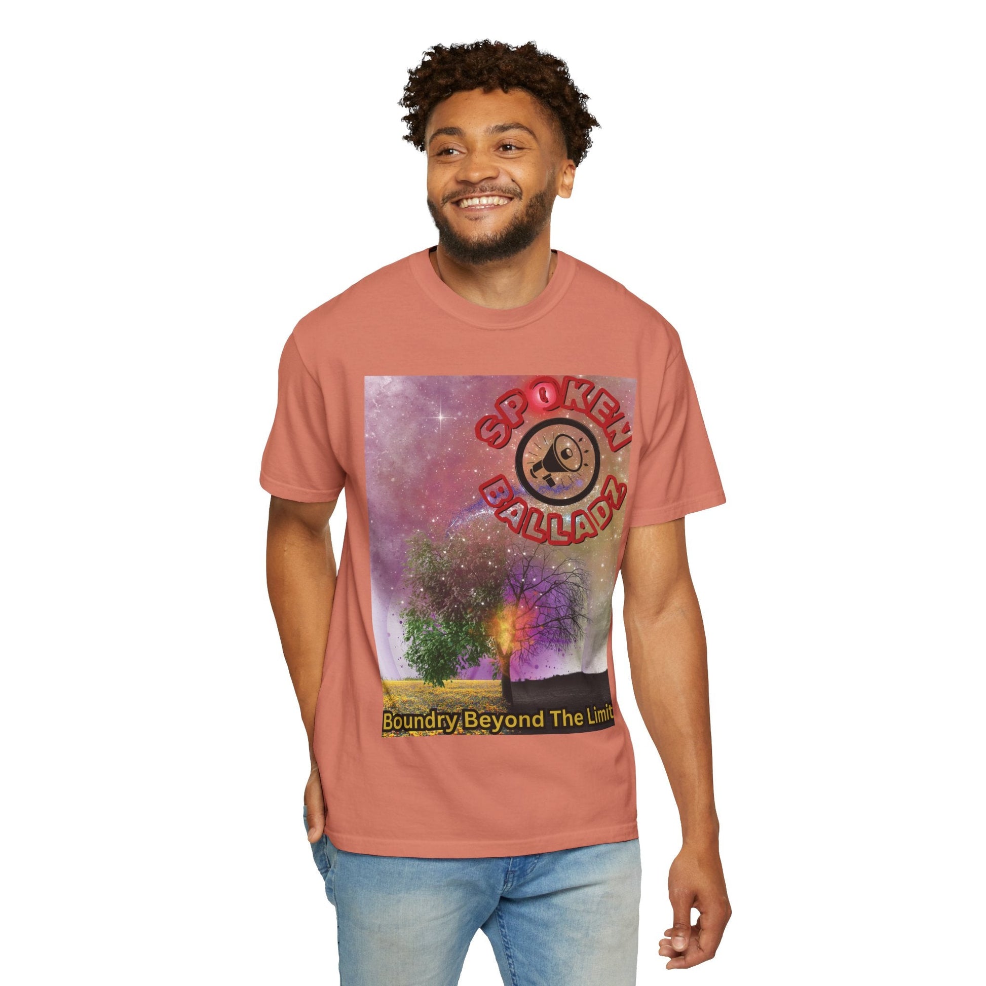 Spoken Balladz Unisex Garment-Dyed 'Spark Of Life' T-Shirt Printify