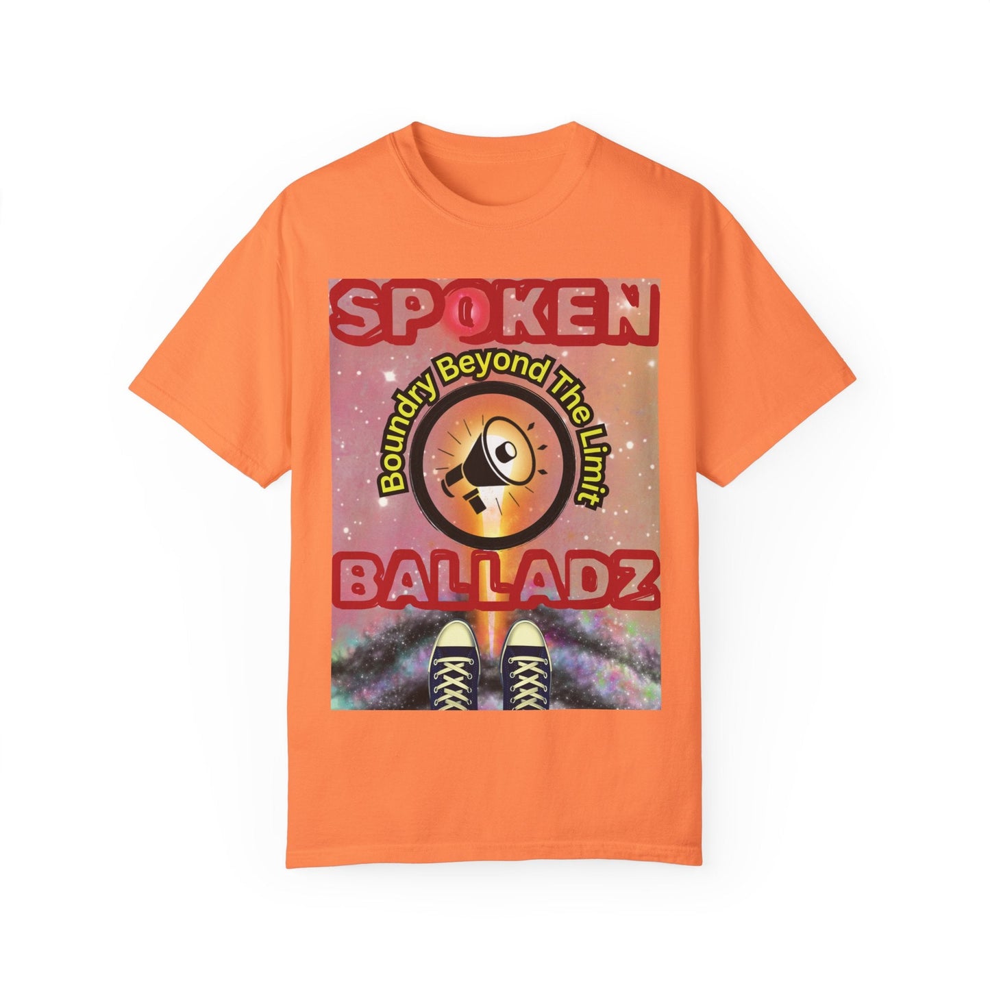 Spoken Balladz Unisex Garment-Dyed 'Universe At Your Feet' T-Shirt Printify