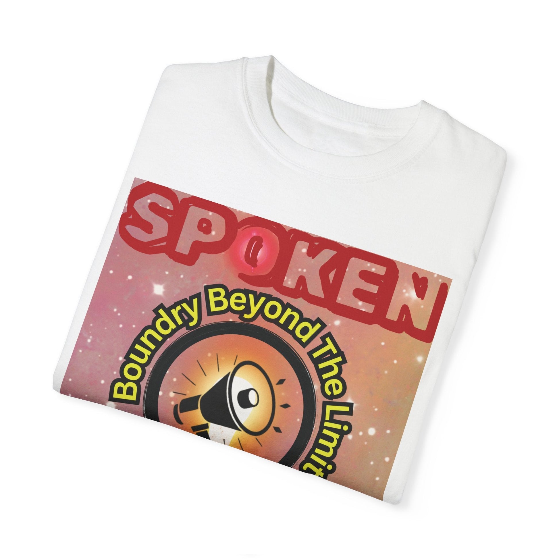 Spoken Balladz Unisex Garment-Dyed 'Universe At Your Feet' T-Shirt Printify