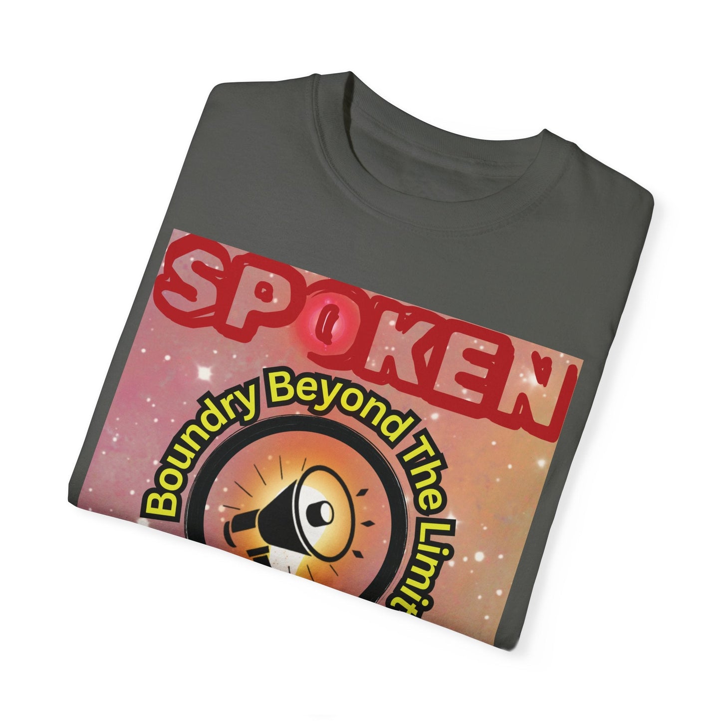 Spoken Balladz Unisex Garment-Dyed 'Universe At Your Feet' T-Shirt Printify